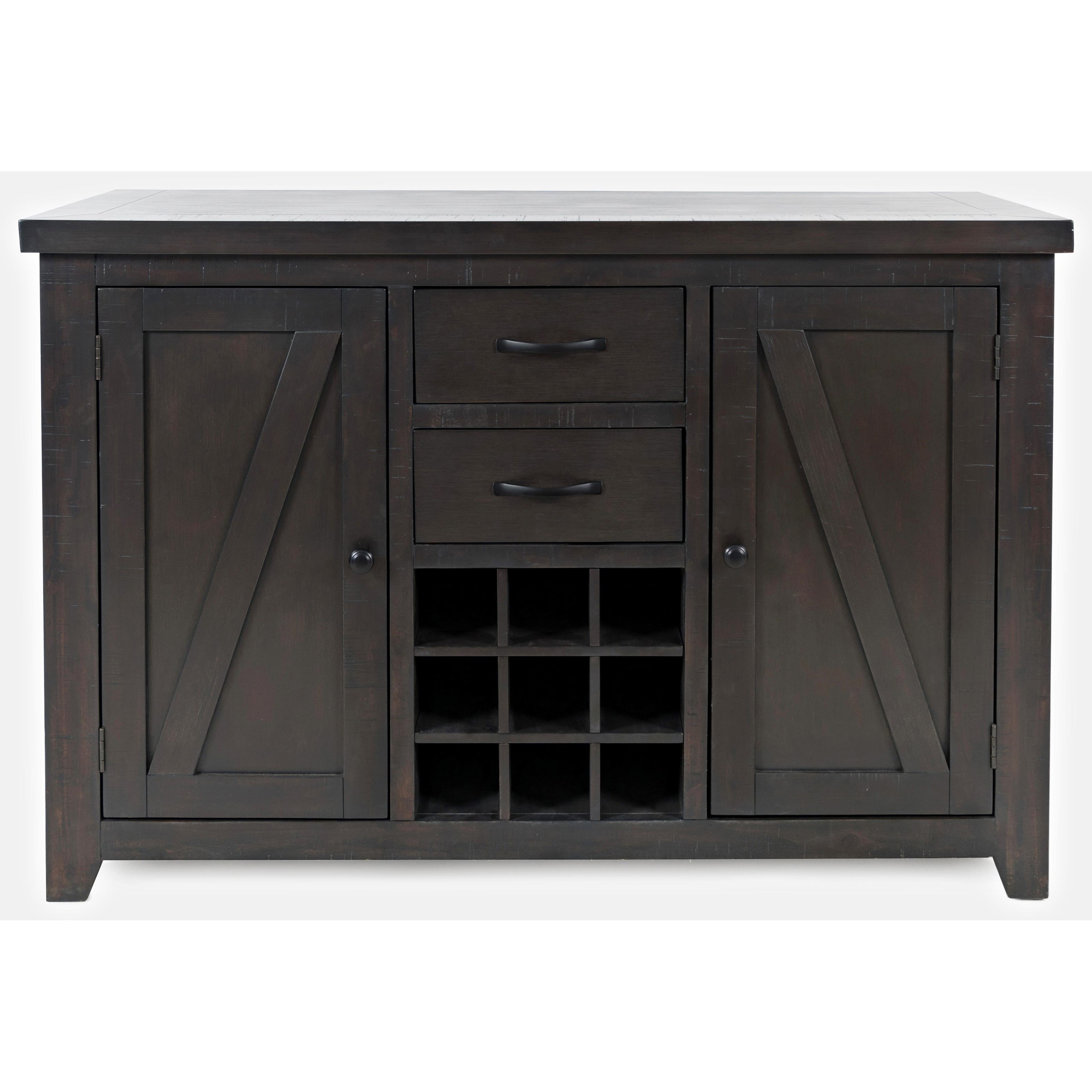 Jofran American Rustics 10309914 Server with Wine Bottle Storage Pilgrim Furniture City Servers